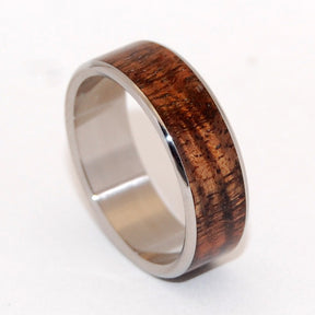 HIDDEN FOREST | Hawaiian Koa Wood & Titanium  -  Wooden Wedding Rings - Minter and Richter Designs