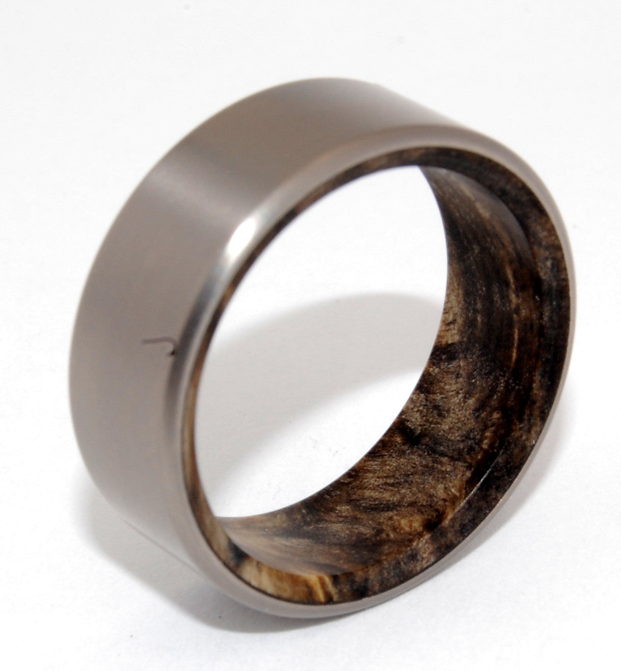 KORE II | California Buckeye Wood & Titanium Wedding Rings - Minter and Richter Designs