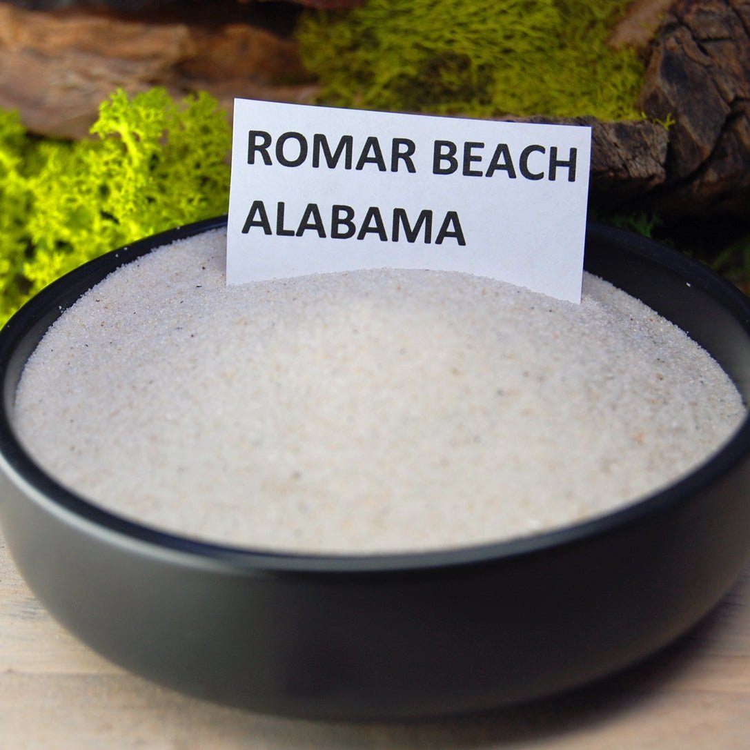 ALABAMA Beach Sand Wedding Rings - How Earthy Materials Like Sand, Dirt and Rocks Can Symbolize Your Unique Love Story - Minter and Richter Designs