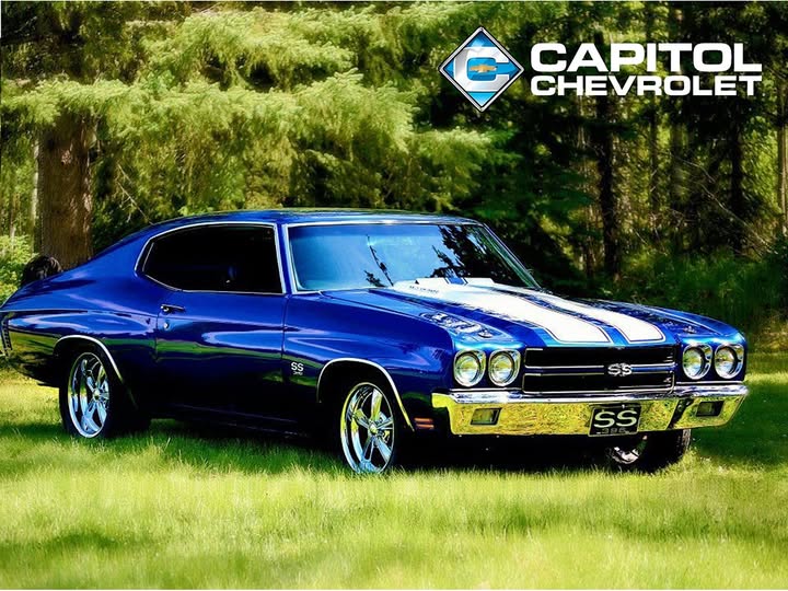 70'S BLUE CHEVELLE | Men's Carbon Fiber & Car Parts - Titanium Wedding Ring