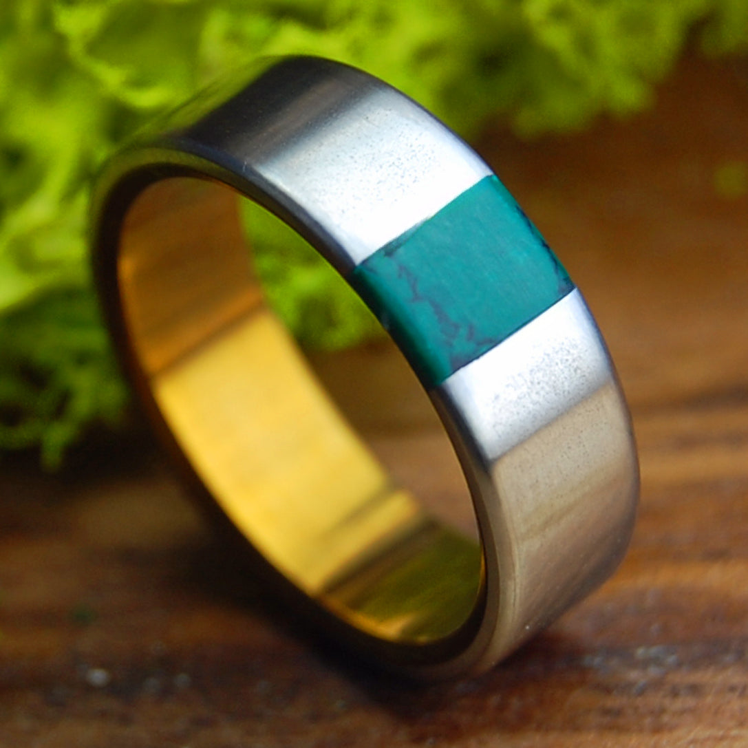 BRONZED ARRANT JADE | Men's Jade & Titanium Wedding Ring