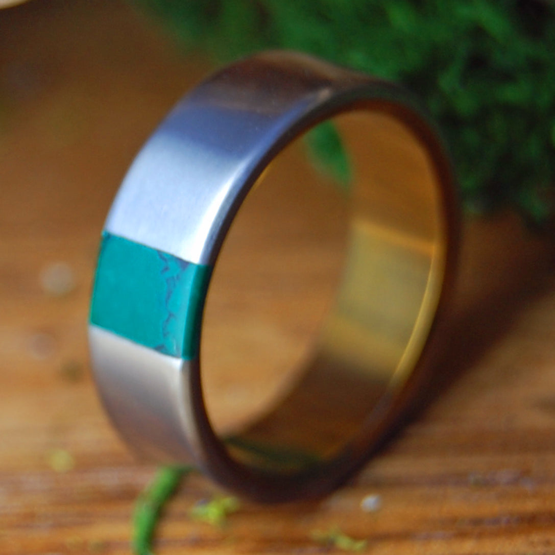 BRONZED ARRANT JADE | Men's Jade & Titanium Wedding Ring