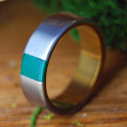 BRONZED ARRANT JADE | Men's Jade & Titanium Wedding Ring