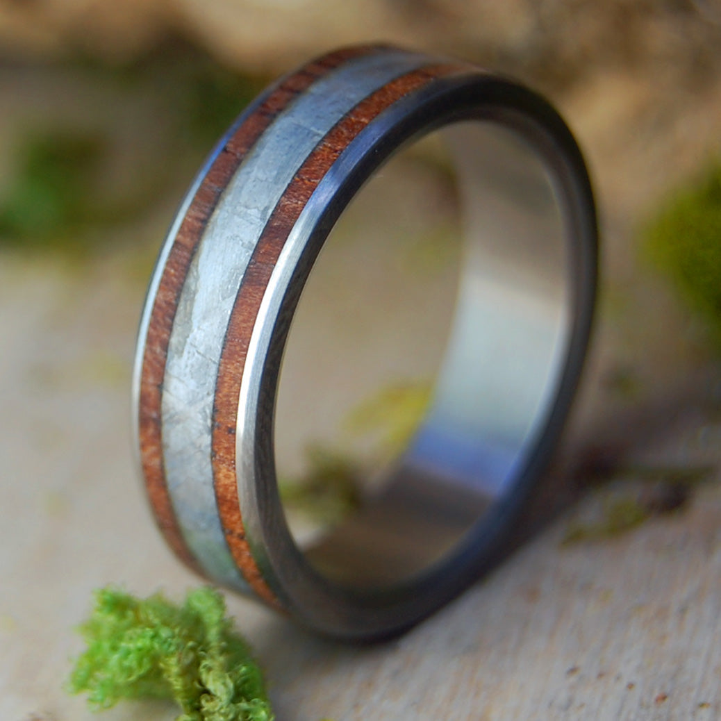 Cocobolo Meteorite | Men's Meteorite, Cocobolo Wood & Titanium Wedding Ring