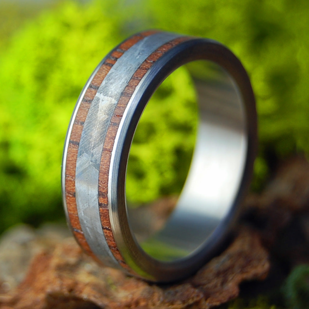 Cocobolo Meteorite | Men's Meteorite, Cocobolo Wood & Titanium Wedding Ring