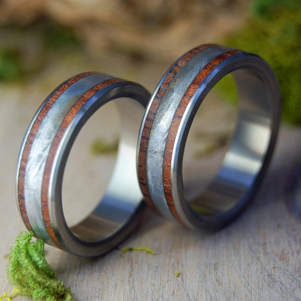 Cocobolo Meteorite | Cocobolo Wood & Meteorite Wedding Rings