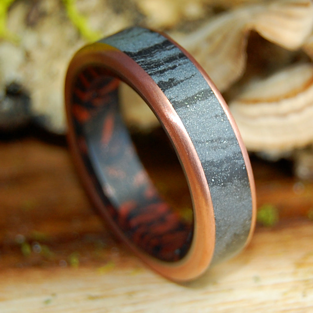 CUPRUM MAXIMUS SLENDER | Men's Copper, Mokume Gane & Titanium Wedding Ring