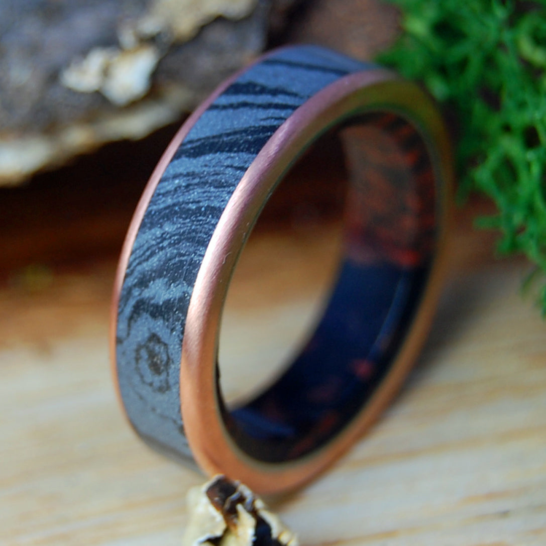 CUPRUM MAXIMUS SLENDER | Men's Copper, Mokume Gane & Titanium Wedding Ring