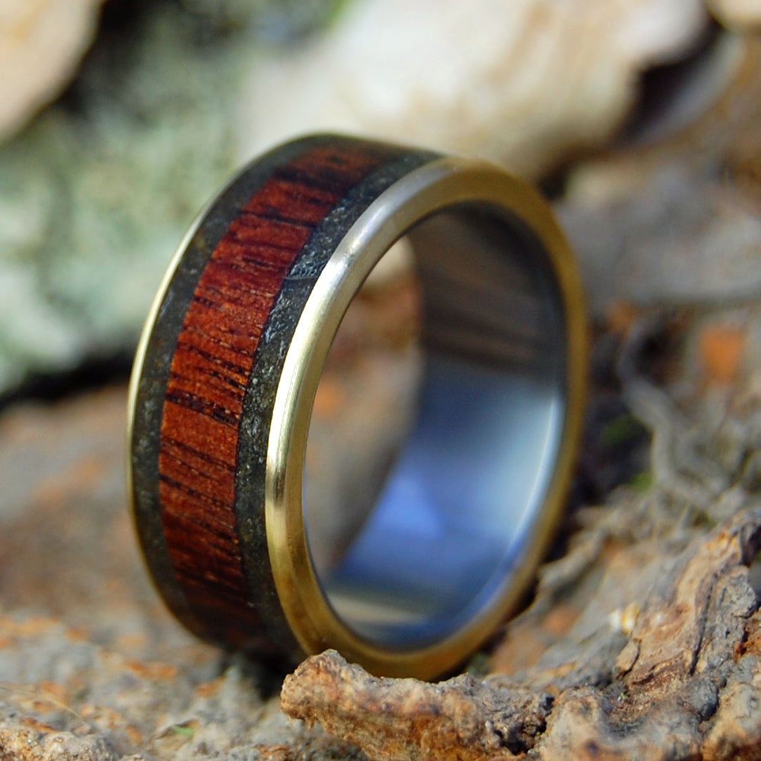 Stoneless Plain Bronze & Silver Ring | Boutique Ottoman Exclusive