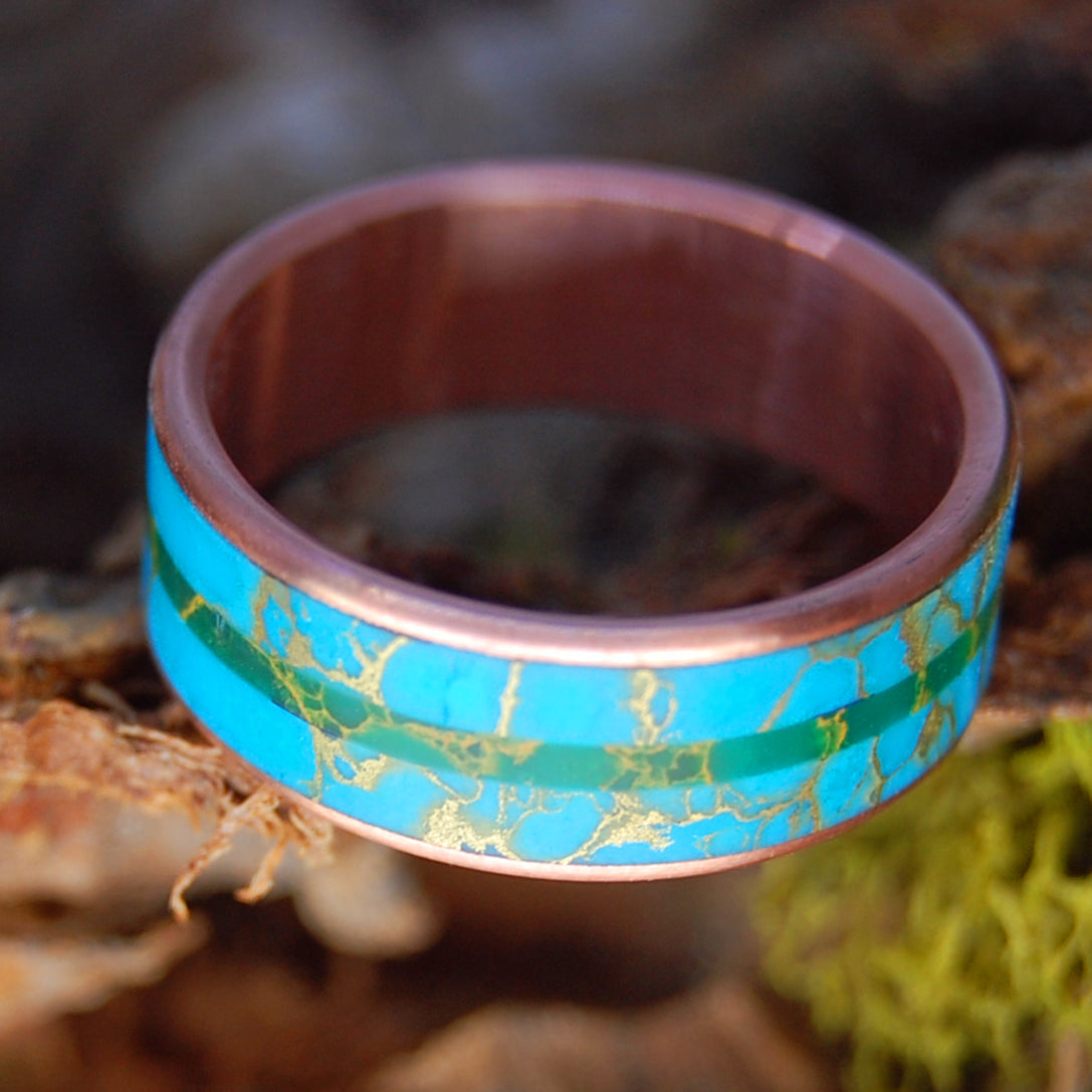 HOT STONE COPPER | Stone & Copper Wedding Ring