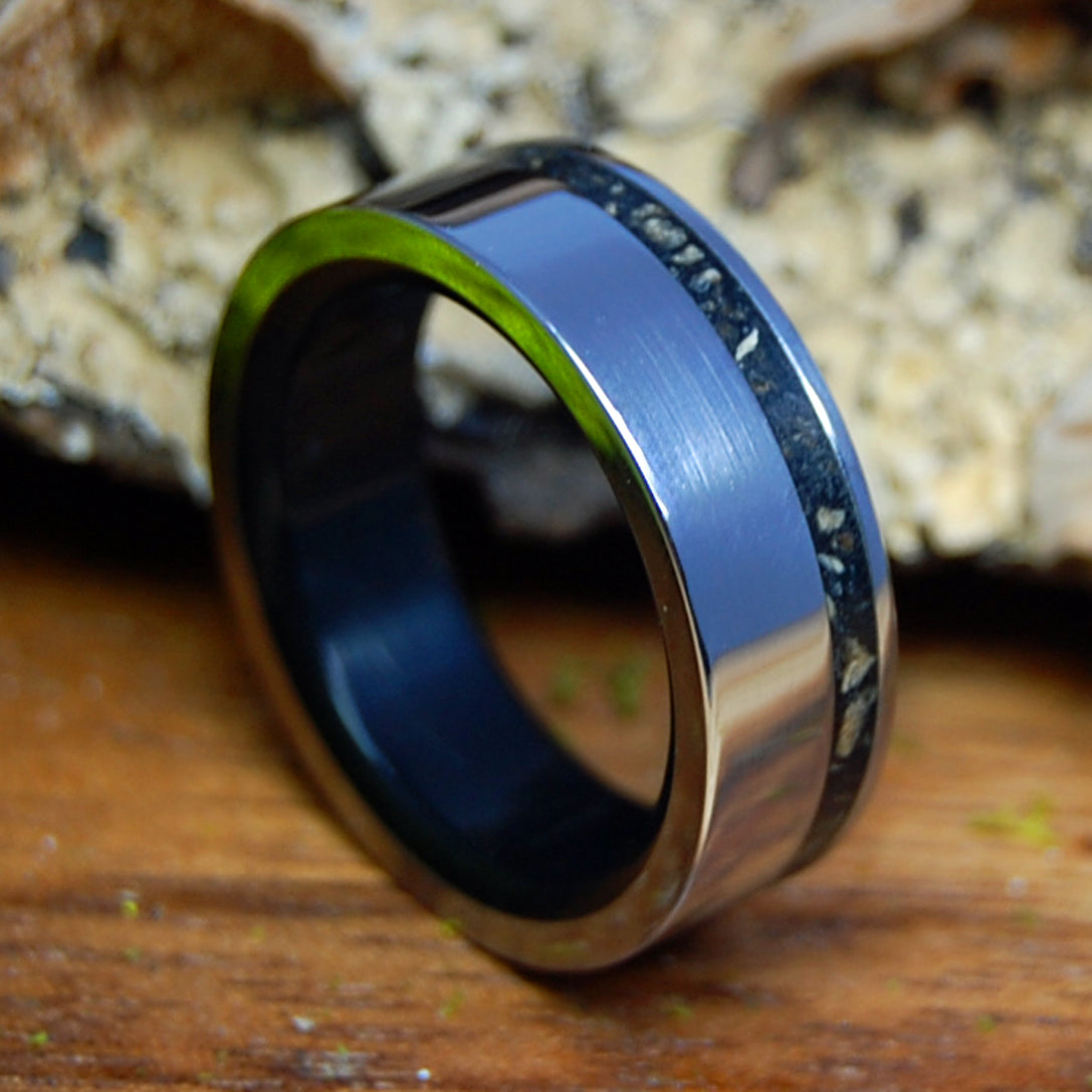 HURON CONFEDERACY - THE BEAR PEOPLE | Men's Bison, Bear, Coal & Inox Steel Wedding Ring