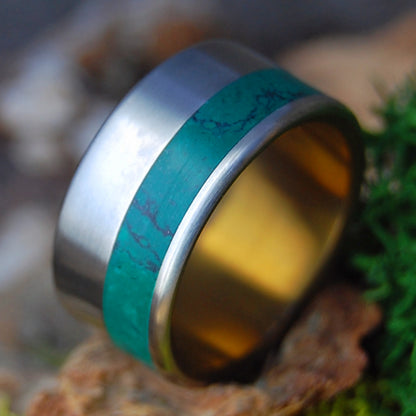 JADE HUMMINGBIRD | Men's Jade Stone & Titanium Wedding Ring