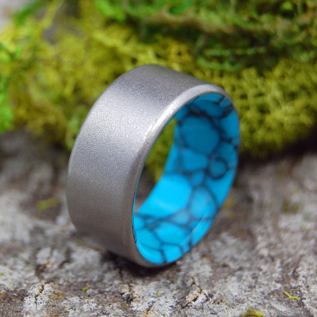 LAKE BAIKAL | SIZE 10 AT 9.5MM | TURQUOISE | Unique Wedding Rings | On Sale - Minter and Richter Designs