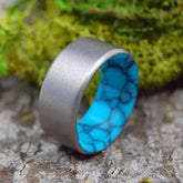 LAKE BAIKAL | SIZE 10 AT 9.5MM | TURQUOISE | Unique Wedding Rings | On Sale - Minter and Richter Designs