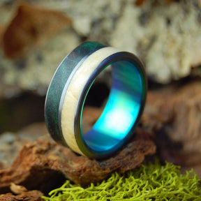 PEACE IN COSTA RICA GREEN | Green Maple & Box Elder Wood - Wood Wedding Ring - Minter and Richter Designs