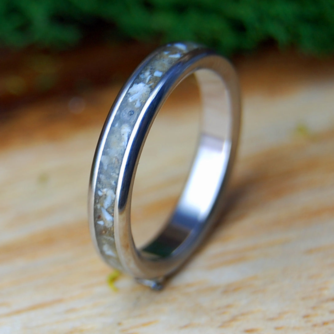 PUERTO RICO SEEDS & SHELLS | Sea Shell, Seeds Titanium Women's Wedding Ring