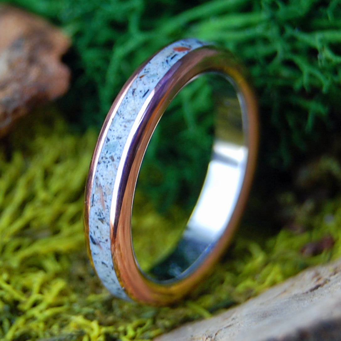 THE WORLD ROCKS | Various Rocks, Copper & Titanium Women's Wedding Ring