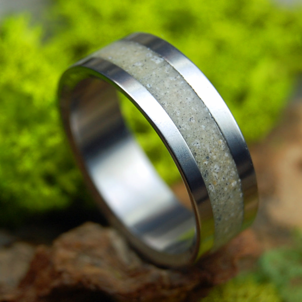 YOUR LIFE ROCKS | Your Personal Rocks, Shells and/or Beach Sand - Unique Wedding Ring