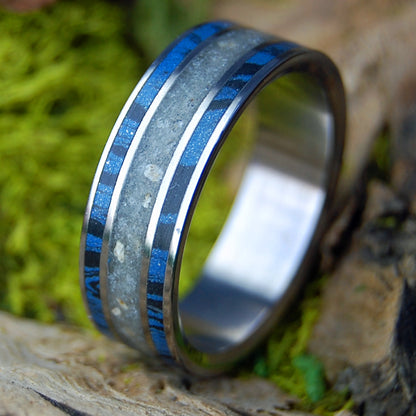 YUCATAN & BOYS BEACH | Men's Beach Sand, Mokume Gane & Titanium Wedding Ring