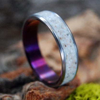 Acropolis In Purple Storm | Men's Purple Storm Stone, Titanium & Greek Wedding Ring - Minter and Richter Designs