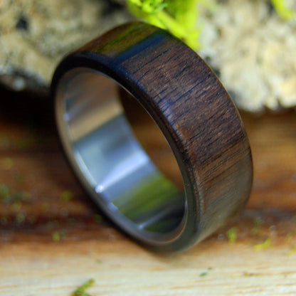 DIOSPYROS CRASSIFLORA | Men's African Ebony Wood & Titanium Wedding Ring