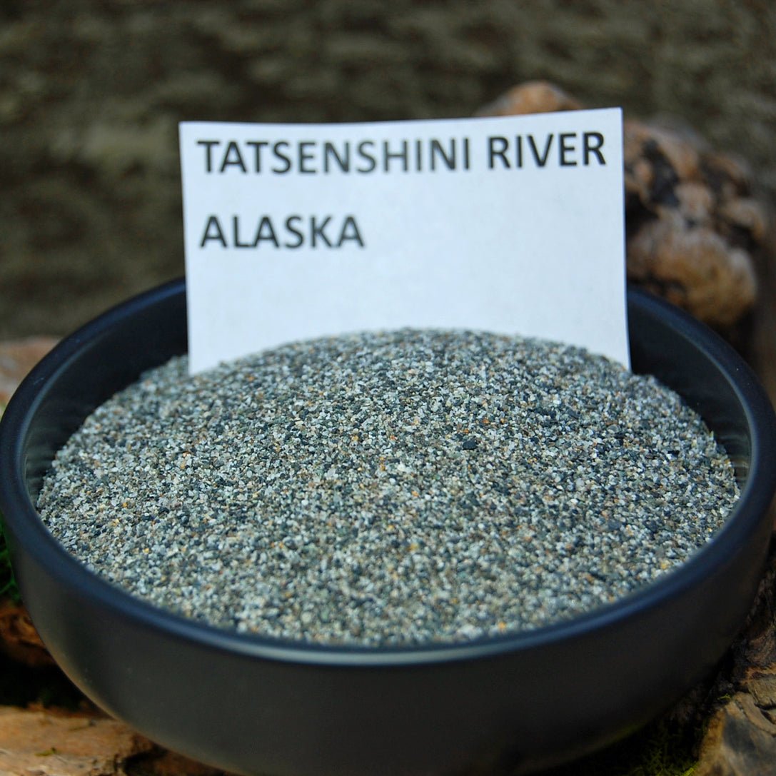 Alaska River Connemara | River Beach Sand, Connemara Marble, Copper & Titanium Wedding Ring - Minter and Richter Designs