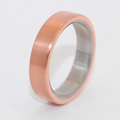 Allemande | Men's Copper & Titanium Wedding Ring - Minter and Richter Designs