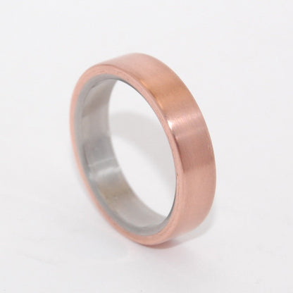 Allemande | Men's Copper & Titanium Wedding Ring - Minter and Richter Designs