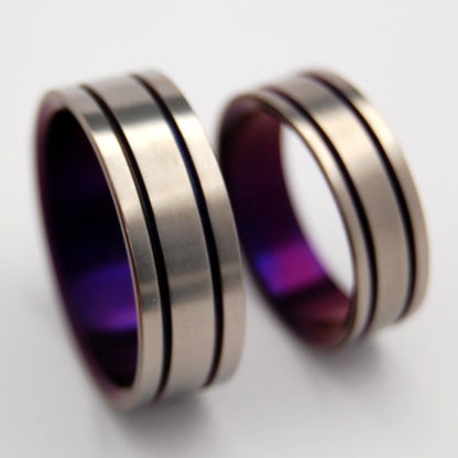 Alma Mater | Purple Titanium Wedding Ring - Minter and Richter Designs