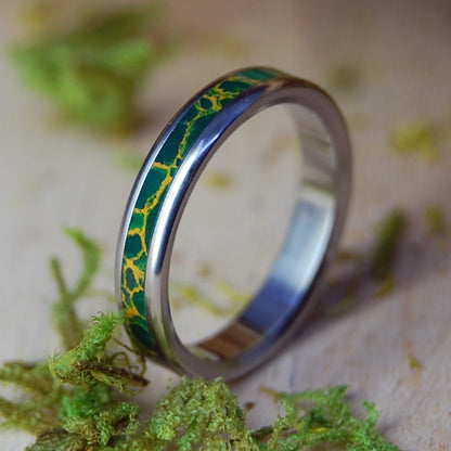 Alpha Woman | Women's Jade Stone & Titanium Wedding Ring - Minter and Richter Designs