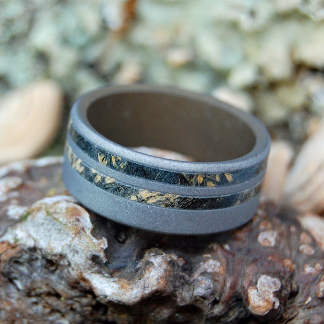 And Bam! | Men's Box Elder Wood & Titanium Wedding Ring - Minter and Richter Designs