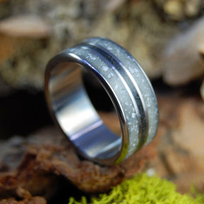 OUR BELOVED ARLINGTON CEMETARY | Arlington Cemetary Marble and Icelandic Lava  - Unique Wedding Rings - Minter and Richter Designs