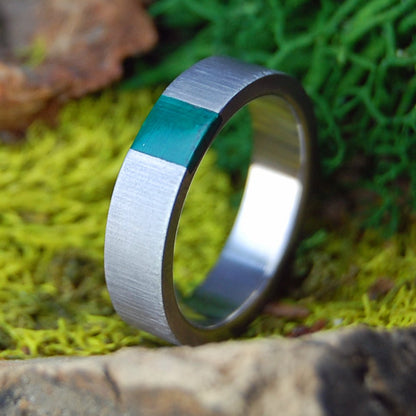 ARRANT TRUTH IN JADE | Mens and womens Jade & Titanium Wedding Ring - Minter and Richter Designs