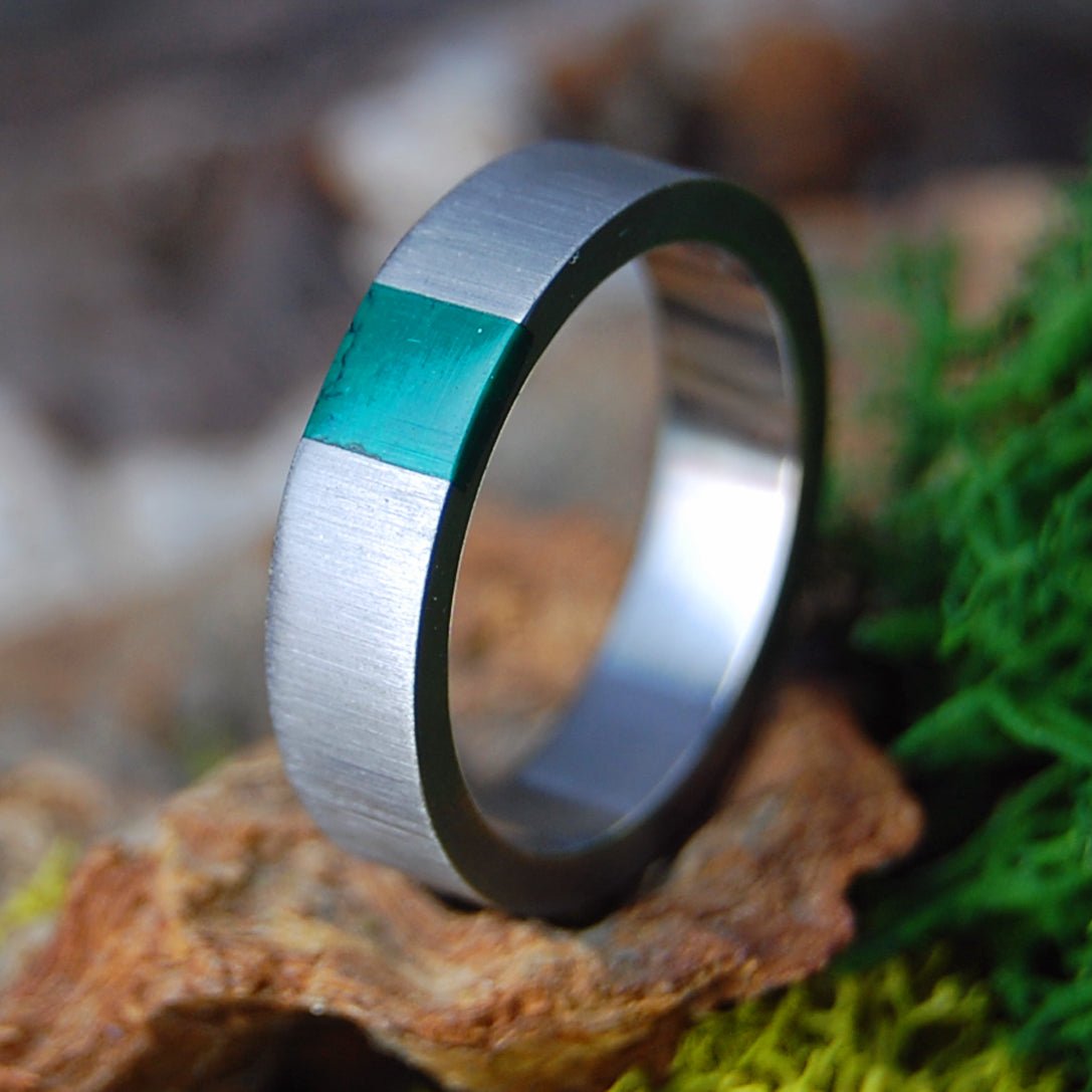 ARRANT TRUTH IN JADE | Mens and womens Jade & Titanium Wedding Ring - Minter and Richter Designs