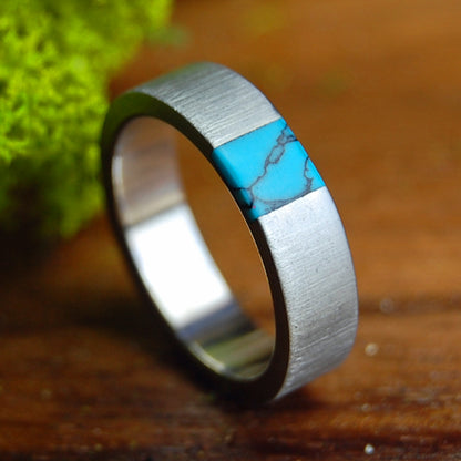 ARRANT TRUTH IN TURQOISE | Mens and womens Jade & Titanium Wedding Ring