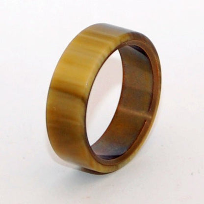 ATHENA | Size 7 At 6.4mm | Horn | Unique Wedding Band | On Sale - Minter and Richter Designs