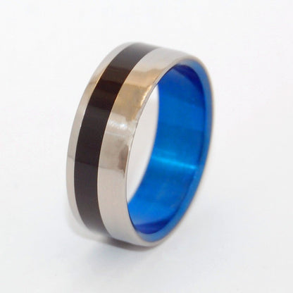 Beveled Heathcliff | Men's Water Buffalo Horn & Titanium Wedding Ring - Minter and Richter Designs