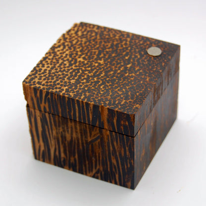 BLACK PALM RING BOX | Wedding Ring Box For 1 Ring or 2 Rings - Minter and Richter Designs