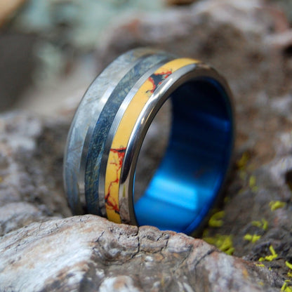 Minter Richter Unique Wedding Rings The Blue Meteorite that