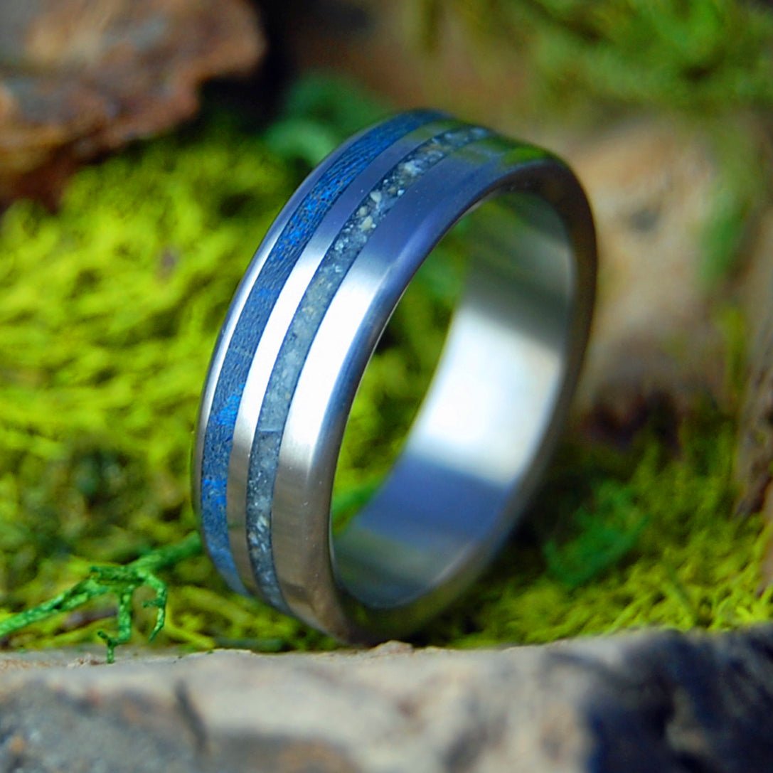 BLUE OYSTER | Oyster Shells & Carmel CA Beach Sand - Unique Wedding Ring - Wedding Ring - Minter and Richter Designs