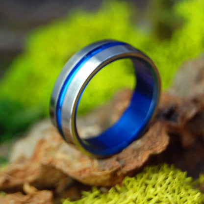 Blue Signature | Size 6 At 6mm | Titanium Wedding Ring | On Sale - Minter and Richter Designs