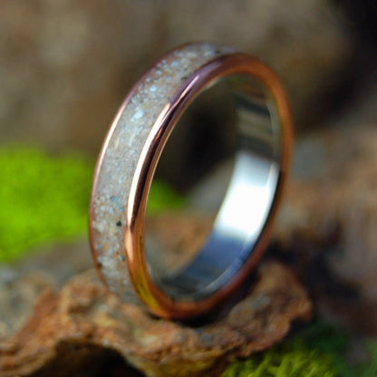 Bradley Beach NJ | NJ Beach Sand, Copper & Titanium Wedding Ring - Minter and Richter Designs