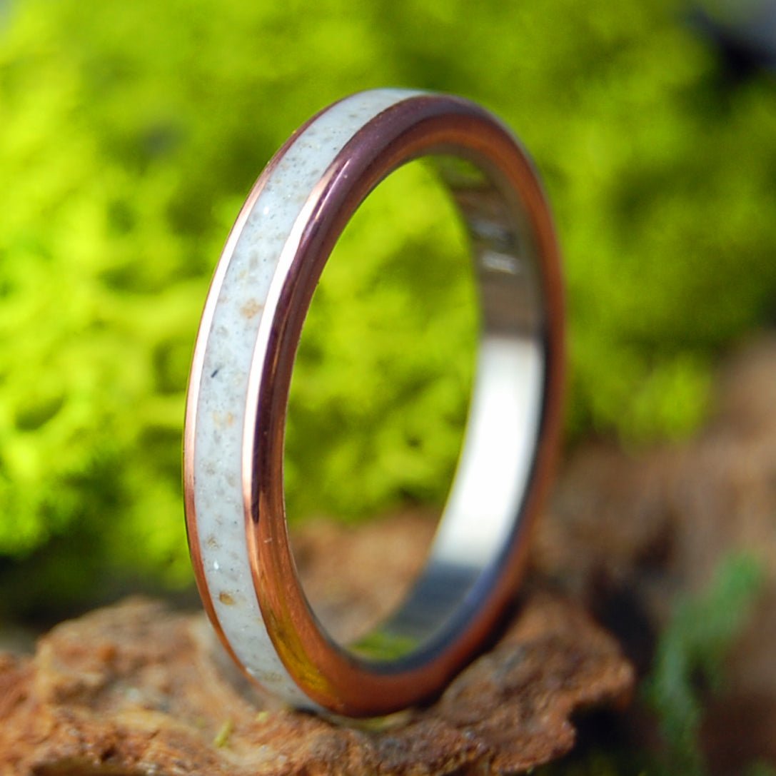 Bradley Beach White NJ | NJ Beach Sand, Copper & Titanium Wedding Ring - Minter and Richter Designs