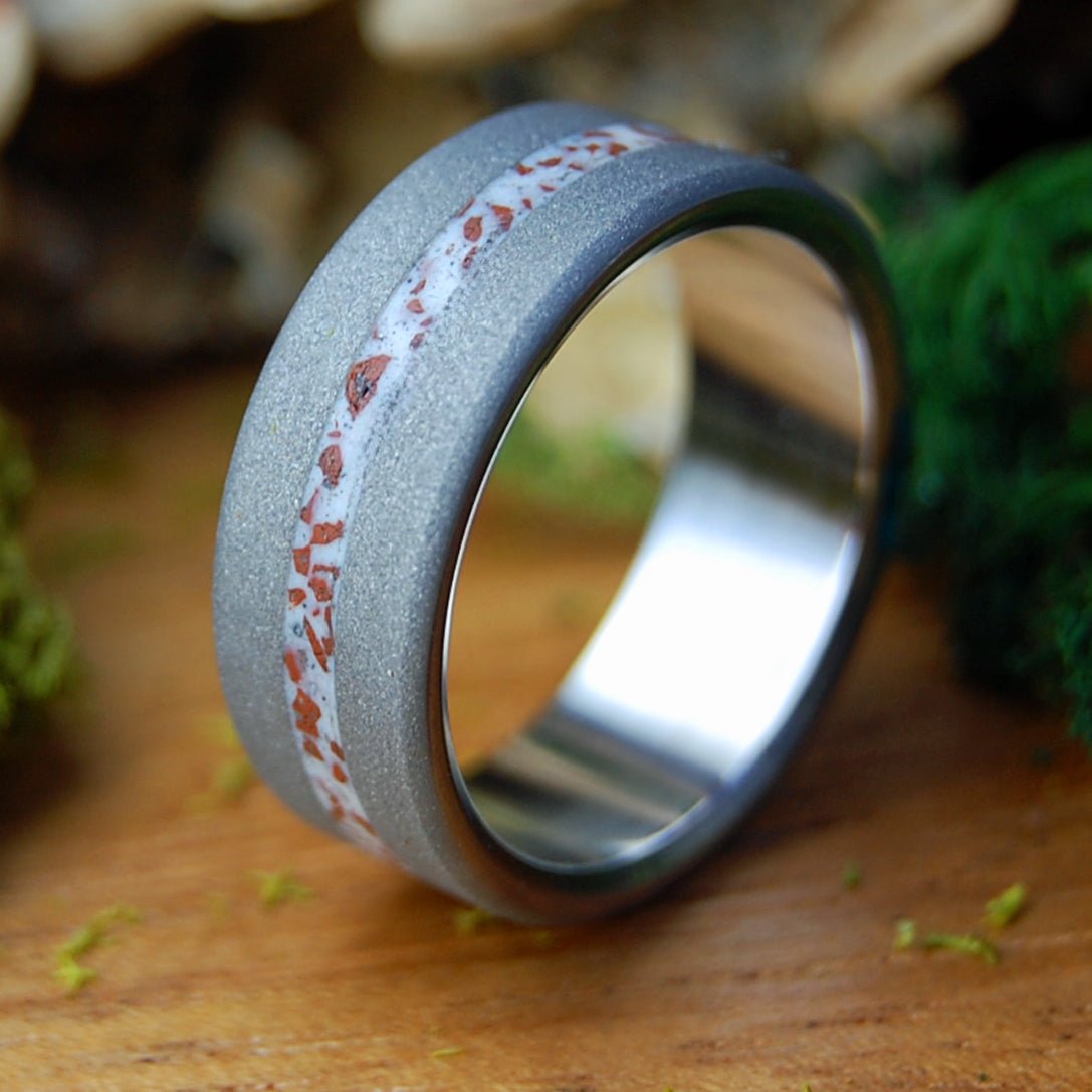 BRICK FOUNDATION I | Men's Brick & Titanium Wedding Ring - Minter and Richter Designs