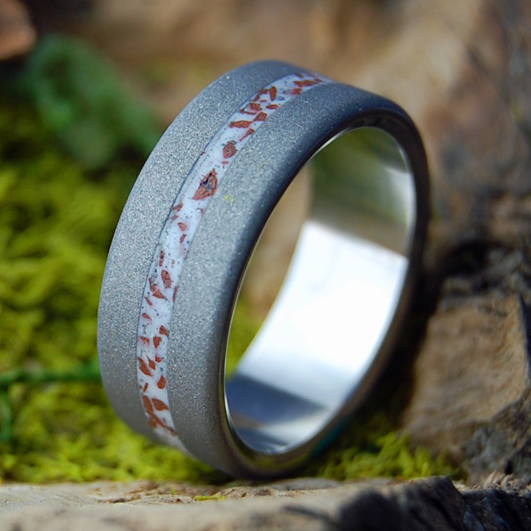 BRICK FOUNDATION I | Men's Brick & Titanium Wedding Ring - Minter and Richter Designs