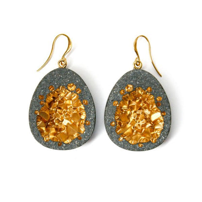 Bridal Jewelry - Leonora Tear Drop Gold EarRing - Minter and Richter Designs