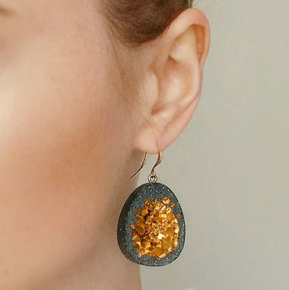 Bridal Jewelry - Leonora Tear Drop Gold EarRing - Minter and Richter Designs