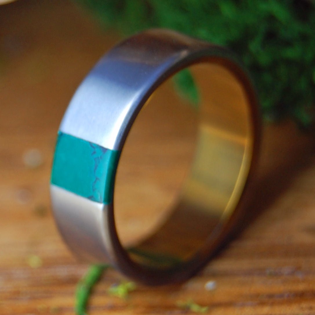 BRONZED ARRANT JADE | Men's Jade & Titanium Wedding Ring - Minter and Richter Designs