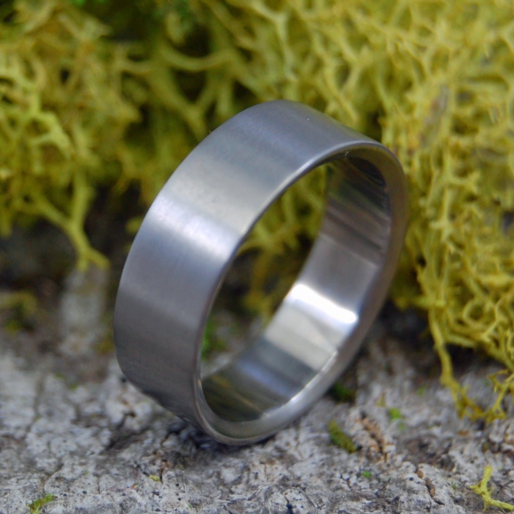 BRUSHED & NAKED | Size 8.5 At 6.4mm | Titanium Wedding Ring | On Sale - Minter and Richter Designs