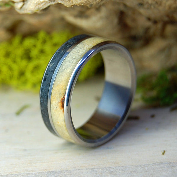 Minter + Richter | Titanium Rings - Black Concrete Rings – Minter